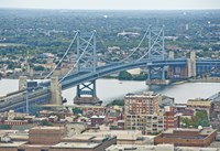 The Benjamin Franklin Bridge (aerial) Fine Art Print