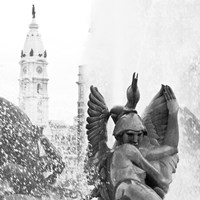 Fountain (City Hall) (b/w) Fine Art Print