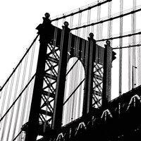 Manhattan Bridge Silhouette (detail) Fine Art Print