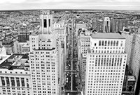 Broad Street (aerial) (b/w) Fine Art Print