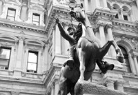 Horse and Rider (b/w) Fine Art Print