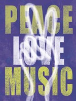 Peace Love Music Fine Art Print