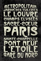 Paris Words Fine Art Print