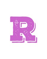 R in Pink Fine Art Print