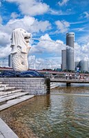 City Skyline, Fullerton, Clarke Quay, Singapore Fine Art Print