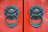 Pair of Door Knockers, Buddha Tooth Relic Temple, Singapore Fine Art Print