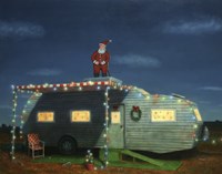 Trailer House Christmas Fine Art Print