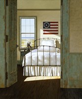 Beach House Bedroom Fine Art Print