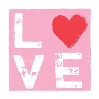 Love - Pink and Red Fine Art Print