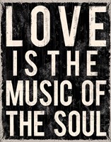 Love Is The Music Of The Soul Framed Print