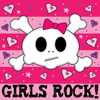 Girls Rock- Skull Fine Art Print