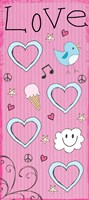 Love Panel - Pink Framed Print