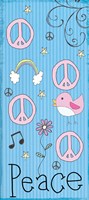 Peace Panel - Blue Framed Print