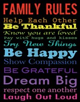 Family Rules 4 Fine Art Print