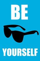 Be Yourself - Blue Framed Print