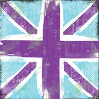 Union Jack Purple and Blue Fine Art Print