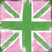 Union Jack Pink and Green Fine Art Print