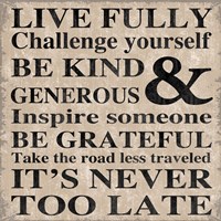 Live Fully 12 Fine Art Print