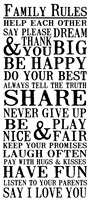Family Rules 5 Framed Print