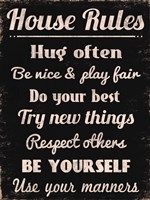House Rules 1 Fine Art Print