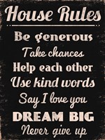 House Rules 2 Fine Art Print
