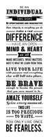 Be an Individual Fine Art Print