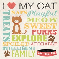 I Love My Cat 4 Fine Art Print