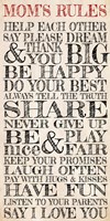 Mom's Rules Fine Art Print
