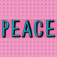 Peace - Blue and Pink Fine Art Print