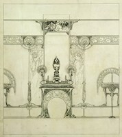 Design for the Boutique of Jeweller Fouquet, 6, Rue Royale Fine Art Print