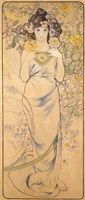 The Rose by Alphonse Mucha - various sizes, FulcrumGallery.com brand