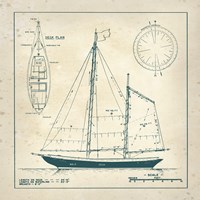 Nautical Blueprint III Fine Art Print