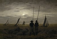 Moonlit Night on the Beach, with Fishermen by Caspar David Friedrich - various sizes