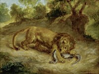 Lion and Cayman, 1855 Fine Art Print