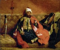 Turk, Smoking on a Divan Fine Art Print