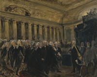 Sketch of Mirabeau before Dreaux-Breze, 1789 Fine Art Print