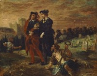 Hamlet and Horatio in the Cemetery Fine Art Print