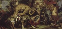 The Lion Hunt, 1855 Fine Art Print