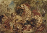 The Lion Hunt, c 1854 Fine Art Print