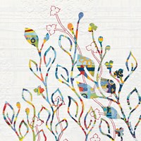 Rainbow Vines with Flowers Fine Art Print