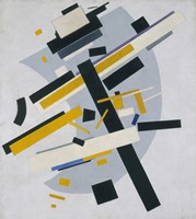 Suprematism (Supremus, no 58 Black and Yellow), 1916 Fine Art Print