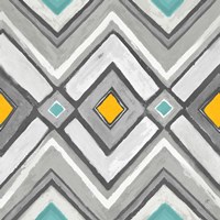 Chevron Tile Black/White II Fine Art Print
