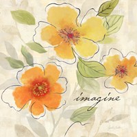 Bright Yellow Garden Trio III Fine Art Print