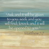 Navy Blue Horizons Scripture II Framed Print