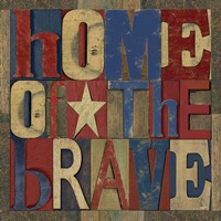 Patriotic Printer Block I Fine Art Print