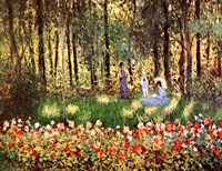 Family in Garden, Argenteuil Fine Art Print