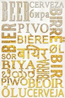 Beer In Different Languages Fine Art Print