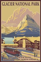 Glacier National Park Ad Framed Print