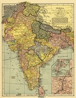 Map of India Fine Art Print