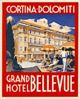 Cortina-Dolomiti, Grand Hotel Bellevue Fine Art Print